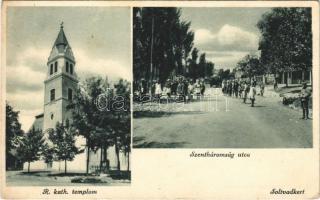 1939 Soltvadkert, Római katolikus templom, Szentháromság utca. Szenthe Sándor kiadása (EK)