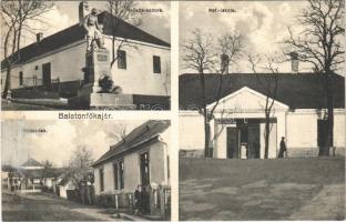 1927 Balatonfőkajár, Hősök szobra, emlékmű, Református iskola, Orvosi lak. Hangya kiadása (r)