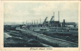 Diósgyőr (Miskolc), vasgyár látképe, iparvasút (fl)