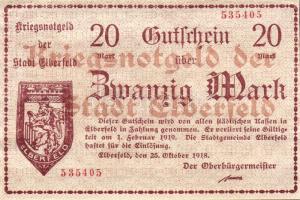 Német Birodalom/Császárság/Elberfeld 1918.10.25. 20M T:I-