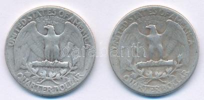 Amerikai Egyesült Államok 1947-1948. 1/4$ Ag "Washington" (2xklf) T:3
USA 1947-1948. 1/4 ...