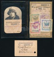1926-1936 3 db Magyar Királyi Államvasutak félárú jegy váltására jogosító arcképes igazolvány