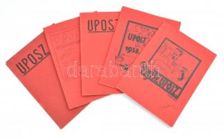 1934-1940 Az Undok Pofák Országos Szövetségének tradi- és ambicionális közlönye, 5 db szám