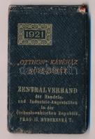 1921 Érsekújvár (Nové-Zámky), Otthon Kávéház zsebnaptára, kitöltetlen. sérült
