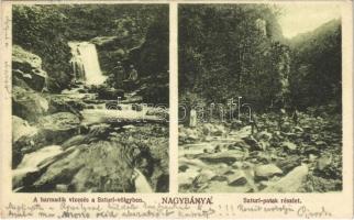 1911 Nagybánya, Baia Mare; A harmadik vízesés a Szturi völgyben, Szturi patak / waterfall, valley, creek