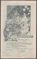 1915 Iskolai emléklap, háborús grafikával