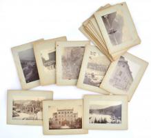 cca 1914 Szlovénia és Trieszt környéke, tájképek, katonákat is ábrázoló felvételek, 24 db, kartonra kasírozott fotók, 17×22 cm