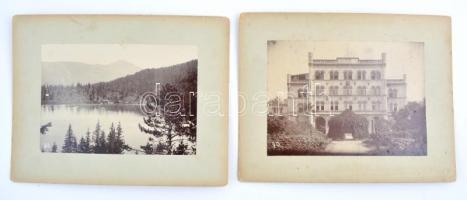 cca 1914 Szlovénia és Trieszt környéke, tájképek, katonákat is ábrázoló felvételek, 24 db, kartonra ...