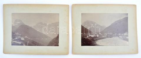 cca 1914 Szlovénia és Trieszt környéke, tájképek, katonákat is ábrázoló felvételek, 24 db, kartonra ...