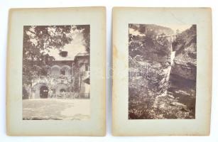 cca 1914 Szlovénia és Trieszt környéke, tájképek, katonákat is ábrázoló felvételek, 24 db, kartonra ...