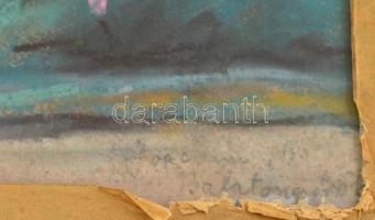 Joachim József (1897-1954): Balatongyörök. Pasztell, karton. Jelzett (Joachim Balatongyörök). Üveg m...