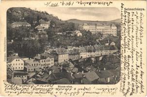 1909 Selmecbánya, Banská Stiavnica; Rózsa utca, üzletek. Joerges kiadása / street view, shops (EK)