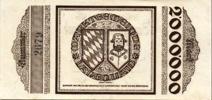 Német Birodalom/Weimari Köztársaság/Langquaid 1923.9.5. 2000.000M T:II+ Csak egyszer hajtva, törve n...