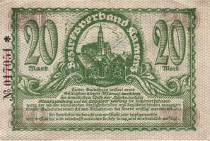 Német Birodalom/Weimari Köztársaság/Kamenz 1918.11.15. 20M T:II+ Egyszer hajtva, törve nem!