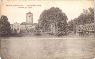 Zsolna, Sillein, Zilina; Budatin vár, vasúti híd / castle, railway bridge