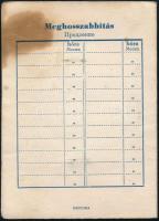 cca 1945 Nemzeti Segély fényképes kétnyelvű igazolványa