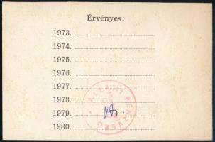 1979 Állami Pénzverő belépő lapja, tokban