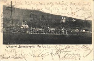 1907 Szomolány, Smolenice; látkép, vár. Gabor Back kiadása / Smolenicky zámok / general view, castle (EK)