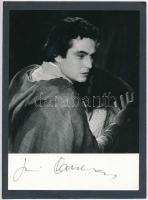 cca 1980 José Carreras operaénekes fiatalkori aláírt fotója