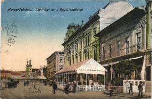 1917 Marosvásárhely, Targu Mures; Széchenyi tér, Royal szálló / square, hotel