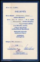 1983 A Magyar Könyvkiadók és Könyvterjesztők Egyesületének oklevele