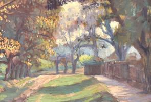 Joachim József (1897-1954): Árnyas liget (Nagybánya?). Olaj, vászon. Jelzés nélkül. 46x59 cm