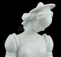 Herendi Matyó Madonna, fehér mázas porcelán, jelzett, hibátlan, tetején címke utáni ragasztó maradvá...