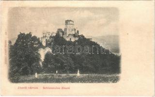 Zboró, Zborov; várrom. Divald Adolf 24. / Zborovsky hrad / Schlossruine Zboró / castle ruins (r)
