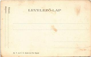 Tátra, Vysoké Tatry; Közép-csúcs, Lomnici-csúcs. M.T. és F.V. Koch és Pór kiadása / Prostredny hrot,...