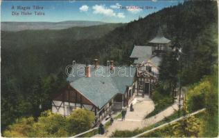 Tátra, Vysoké Tatry; Tarpatakfüredi szálloda és étterem / Wildbad Kohlbach und Hotel, Speisesaal / hotel, restaurant