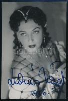Lukács Margit (1914-2002) színésznő aláírása az őt ábrázoló fotón