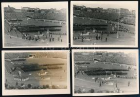 1953 Budapest, A Népstadion avató ünnepsége, 7 db fotó, 6×9 cm