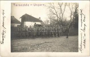 1916 Osztrák-magyar katonák Taracközben / WWI Austro-Hungarian K.u.K. military, soldiers in Teresva. photo (fl)