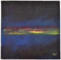 FET jelzéssel: Az ég alja. Olaj, vászon. 30x30 cm