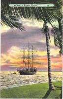 Florida, at rest, at sunset, ship,