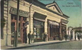 1925 Galati, Galatz; Str. Iacob Lahovari / street view, shop of Schwartz & Co., bazaar (EB)