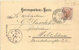 1898 Zelezny Brod, Eisenbrod; Weichenbrücke, Beamtenhaus, Schule, Colonie, Fabriksrestauration / bri...