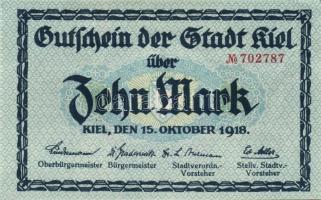Német Birodalom/Császárság/Kiel 1918.10.15. 5M, 10M (2x) T:I,II