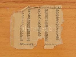 Duna vasúti ív vonalzó készlet, 43 db, eredeti, kissé kopott, fa dobozában