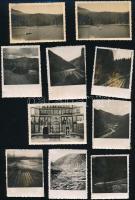 cca 1939-1942 Kárpátalja, 12 db feliratozott fotó, 6,5×5 és 6×8,5 cm közötti méretekben