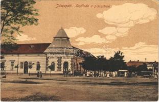 1918 Jászapáti, Székely F. Szálloda és piac tér. Koczka Andor kiadása (EK)
