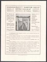 Deutsch S. és Társai építési vállalat szabadalmazott vasbeton oszlop illusztrált reklám nyomtatvány. 1930-35 körül. 4 sztl. oldal. Egy apró szakadással, hajtásnyommal, máskülönben jó állapotban.