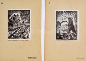 cca 1945 Keleti Ladislas képregénye - a pokolból a boldogság felé, 29 db, papírra ragasztva, enyhép ...