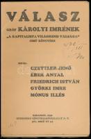 Czettler, Éber. Friedrich, Györki, Mónus: Válasz gróf Károlyi Imrének a kapitalista világrend válság...
