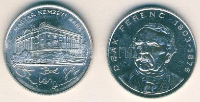 1993-94. 200Ft Ag "MNB" (1x) + "Deák" (1x) T:BU,2