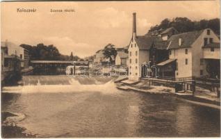 Kolozsvár, Cluj; Szamos részlet, malom, híd. Gibbon Albert kiadása / Somes riverside, mill, bridge