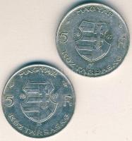 1947. 5Ft Ag "Kossuth" (2x) T:2/3,3