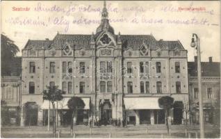 1912 Szatmárnémeti, Szatmár, Satu Mare; Pannónia szálloda, üzletek / hotel, shops