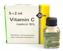 7 db régi gyógyszeres doboz, levél , némelyik tartalommal