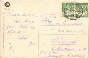 Érsekújvár, Nové Zámky; Nemzeti szálloda és kávéház, Marosi Gerson üzlete. Vasúti levelezőlapárusítá...